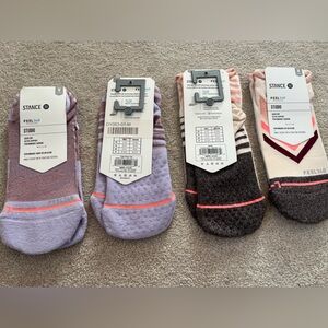 Set of 4 women’s Stance studio socks with grippers